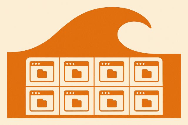 Illustration: a release wave rolling across a grid of sites.