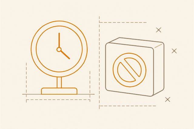 Illustration: a countdown marker beside a deprecated block.