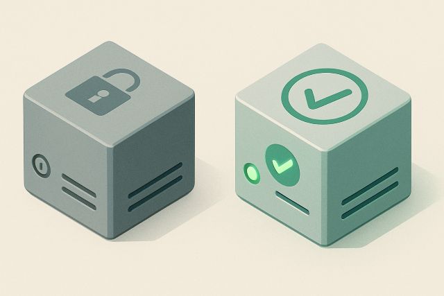 Illustration: a legacy component powering down as a replacement lights up.