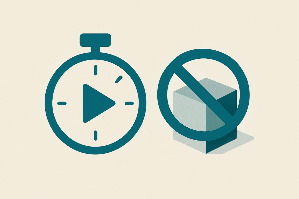 Illustration: a countdown marker beside a deprecated block.