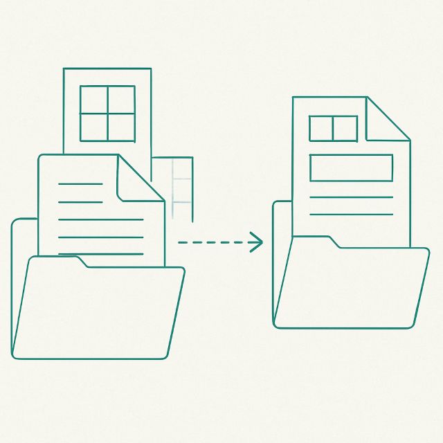 Illustration: a document library duplicating into a second location.