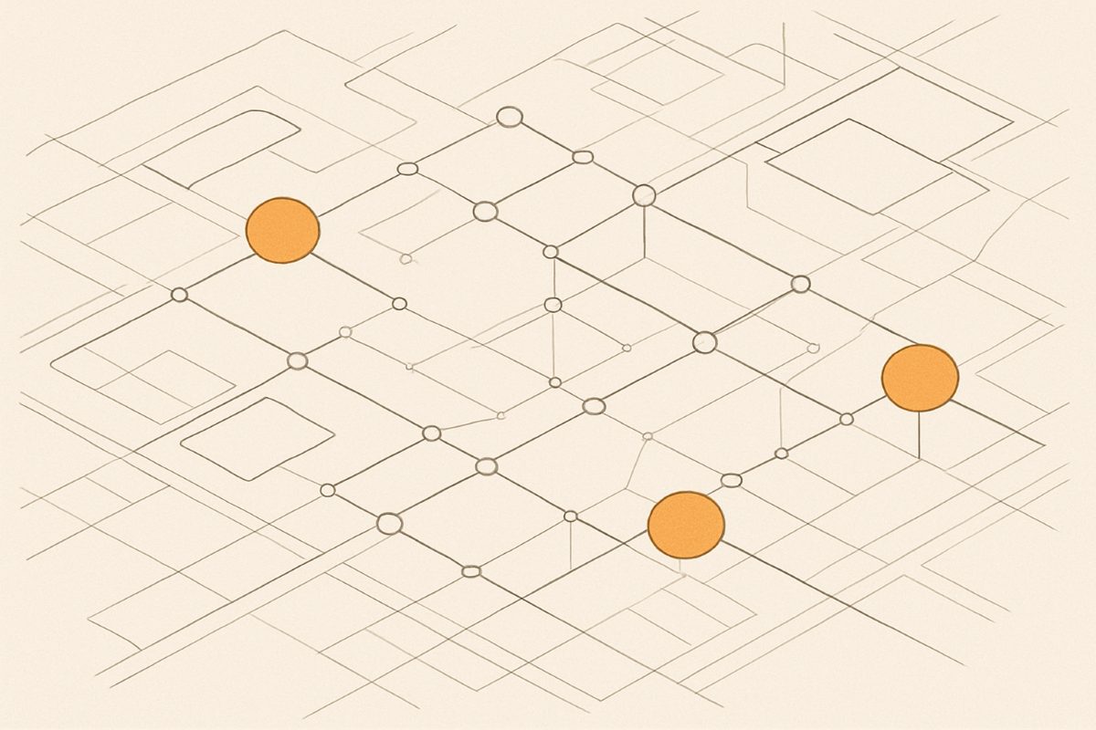 Illustration: a site map with unowned nodes highlighted.