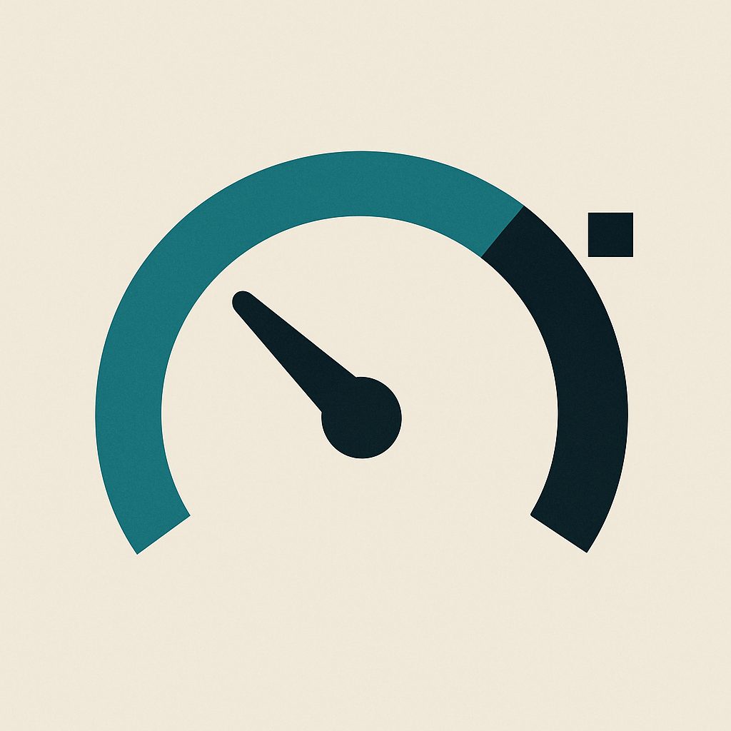 Illustration: a quota gauge easing back from full.
