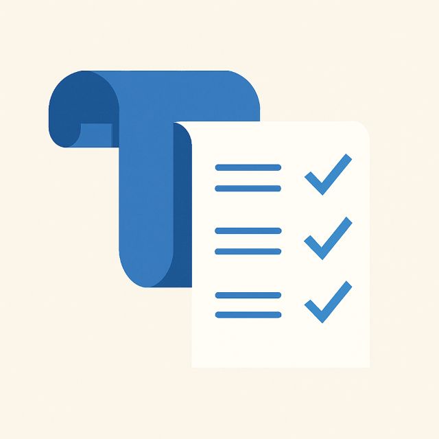 Illustration: an audit trail unrolling into a checklist.