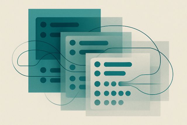 Illustration: nested option groups laid out as a control board.